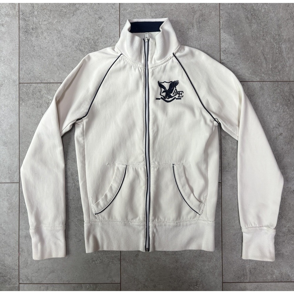 Y2K American Eagle Men's XS Track Jacket Zip Up Collegiate Sporty Zip Up Casual